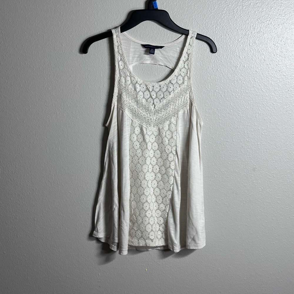 American‎ eagle Women sleeveless white top size S